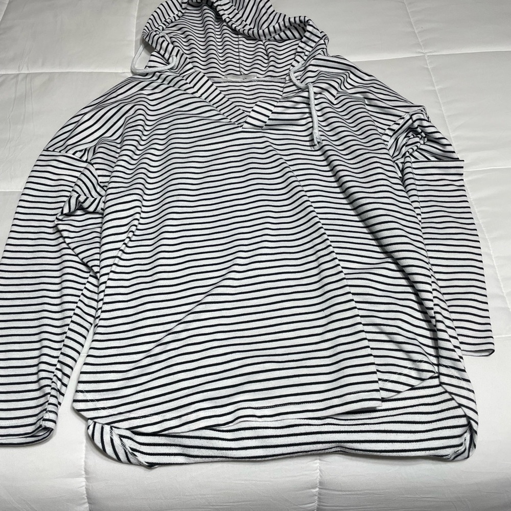 Striped Black and White Hoodie